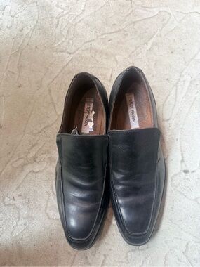 Steve Madden Black Leather Men’s Slip-On Loafers